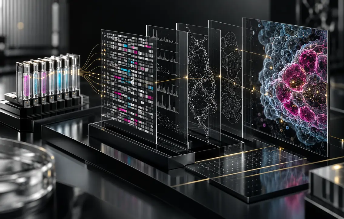 Layered genomic architecture translating complex scientific data into clear insight