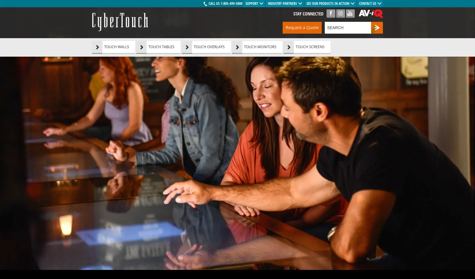 Cybertouch touchscreen technology homepage