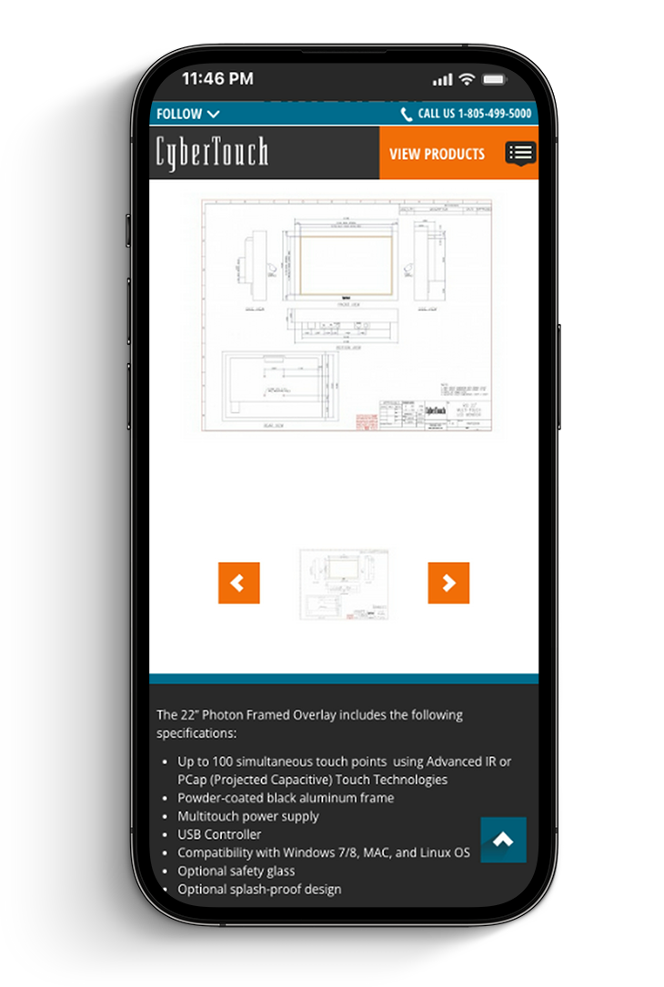 Cybertouch website presentation