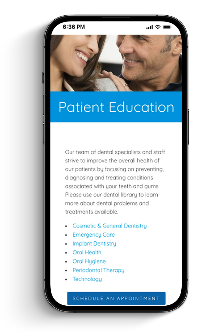 Dental Offices of Steven Leach, DMD website presentation