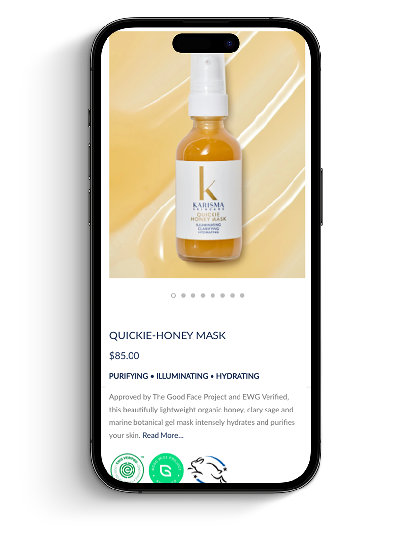 Karisma Skincare website