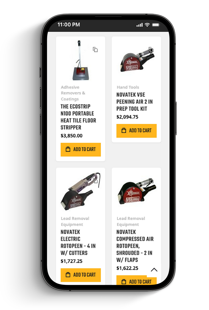 The Safety House product listing experience on mobile