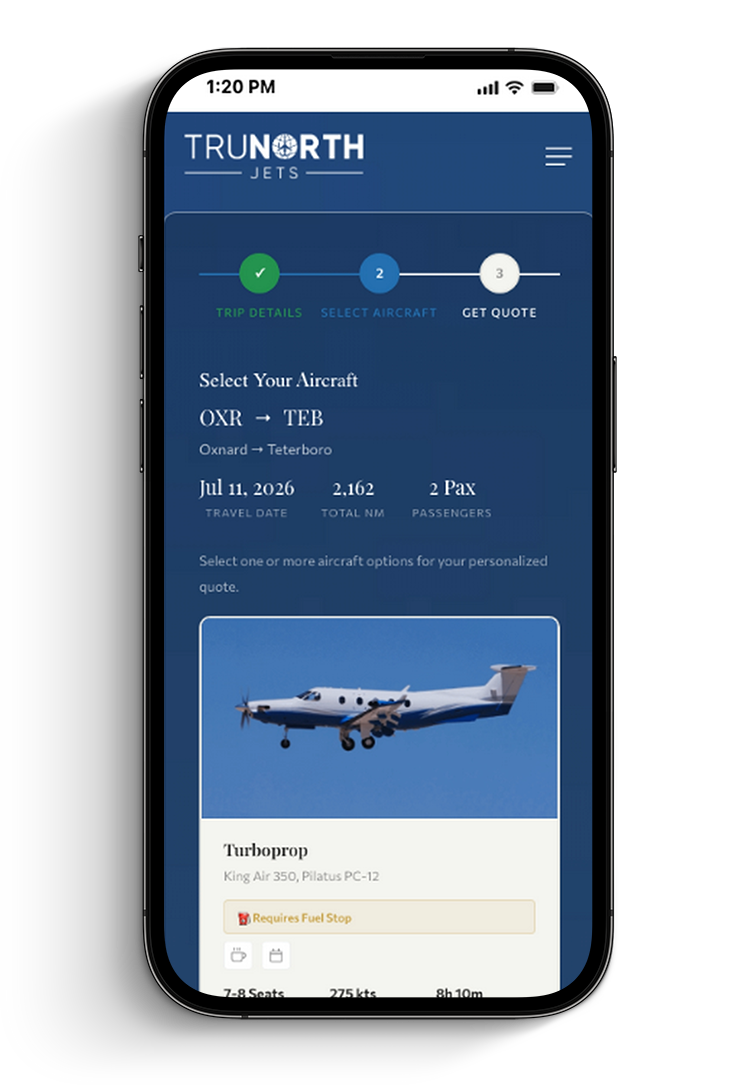 TruNorth Jets quote experience